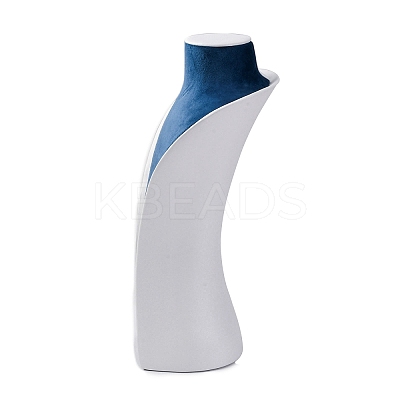 Bust Shaped PU Leather Jewelry Display Stands for Necklaces AJEW-A068-03B-1
