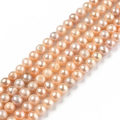Natural Cultured Freshwater Pearl Beads Strands PEAR-L033-08B-01-1