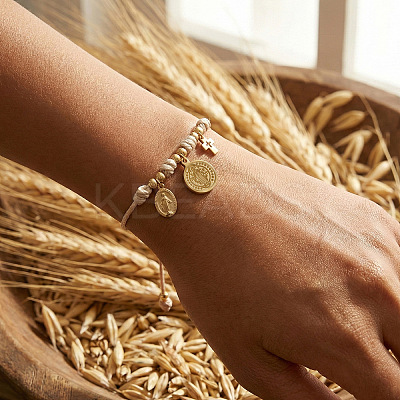 Adjustable Copper Rope Link Charm Bracelet ZH0707-1