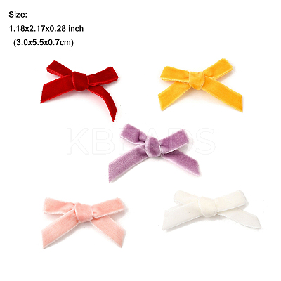 20Pcs 5 Colors Velvet Bowknot Costume Accessories DIY-FP0001-66-1