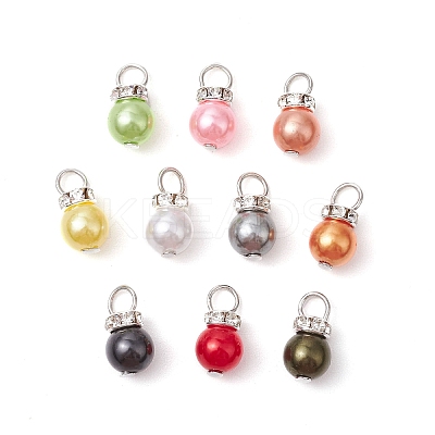 Imitation Pearl Acrylic Charms PALLOY-JF03324-02-1