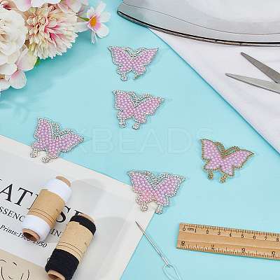 10Pcs Butterfly Hotfix Rhinestone Iron on/Sew On Patches PATC-DR0001-04A-1
