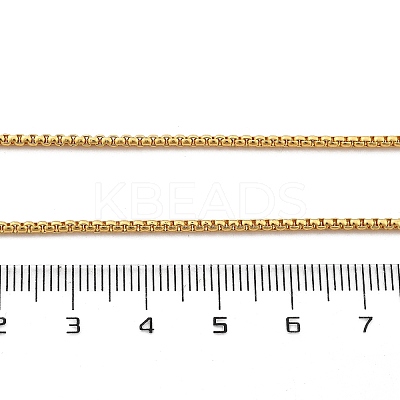1.8mm Rack Plating Brass Box Chain Necklaces for Women Men MAK-L044-60G-2A-1