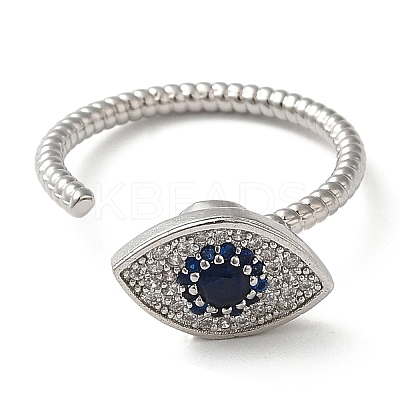 Rotatable Open Ring with Cubic Zirconia RJEW-Q776-02P-02-1