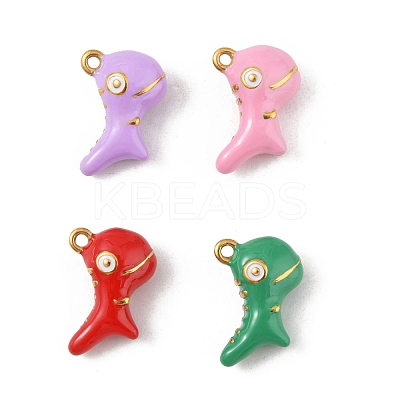 304 Stainless Steel Enamel Pendants STAS-P396-20G-M-1
