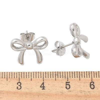 PVD Vacuum Plating 304 Stainless Steel Stud Earrings EJEW-C099-18GP-1