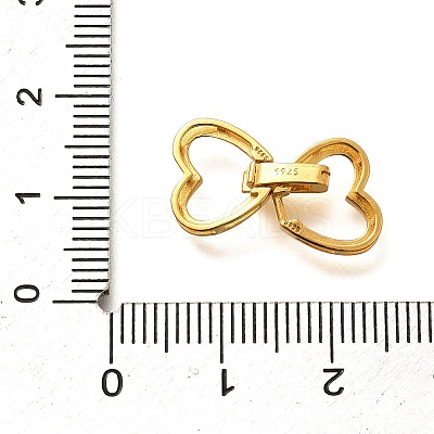 925 Sterling Silver Fold Over Clasps STER-B006-04G-1
