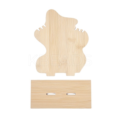 3-Slot Wood Necklace Organizer Display Stands ODIS-H006-02-1