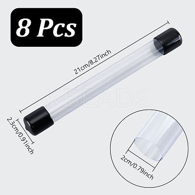 Transparent PVC Plastic Bead Storage Tubes AJEW-WH0348-767B-1