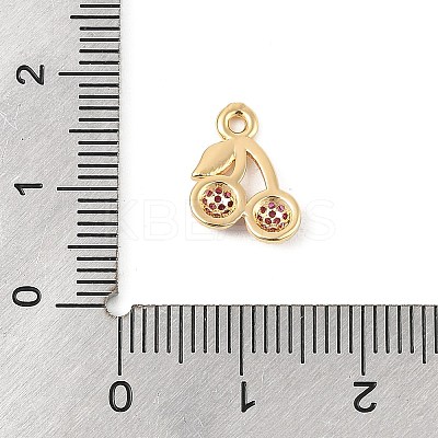 Brass Micro Pave Cubic Zirconia Pendants KK-R219-36F-G-1