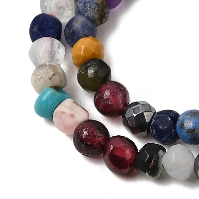 Natural & Synthetic Mixed Gemstone Beads Strands GG-CBAA998-A01-3mm-1