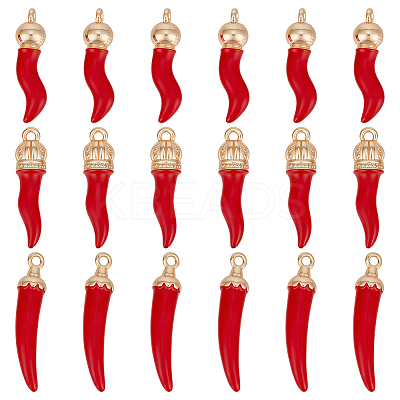 18Pcs 3 Styles Alloy Enamel Pendants FIND-WR0012-23-1