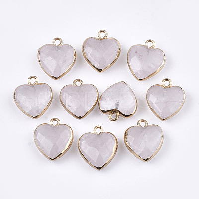 Electroplate Natural Quartz Crystal Pendants X-G-T112-03I-1