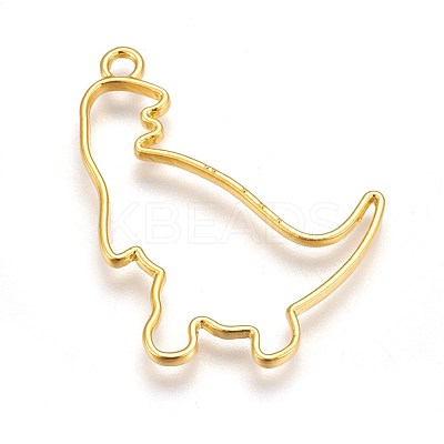 Zinc Alloy Open Back Bezel Pendants PALLOY-WH0039-01G-C-1