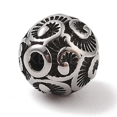 Retro 304 Stainless Steel Beads STAS-C109-18AS-1