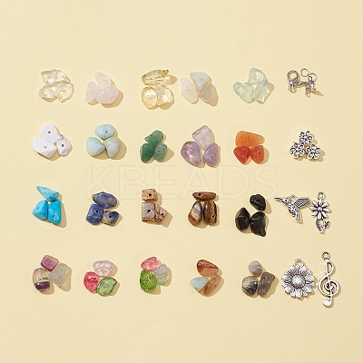 DIY Gemstone Bracelet Necklace Making Kit DIY-FS0002-93-1