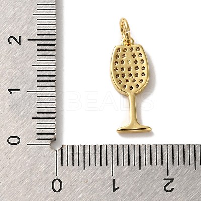 Brass Micro Pave Cubic Pendants KK-U027-07G-01-1