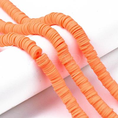 Flat Round Handmade Polymer Clay Beads CLAY-R067-10mm-11-1