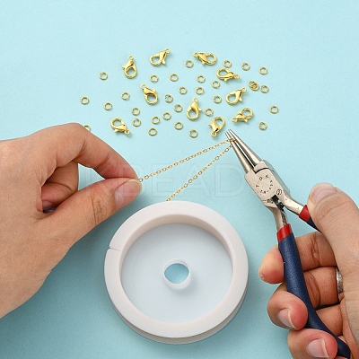 DIY 3m Brass Cable Chain Jewelry Making Kit DIY-YW0005-74G-1