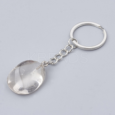 Natural Quartz Crystal Keychain G-T104-32C-1