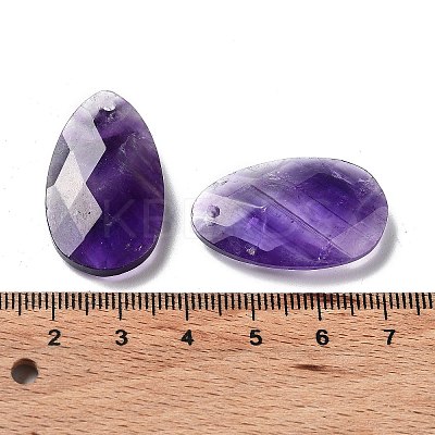 Natural Amethyst Pendants G-G069-04C-1