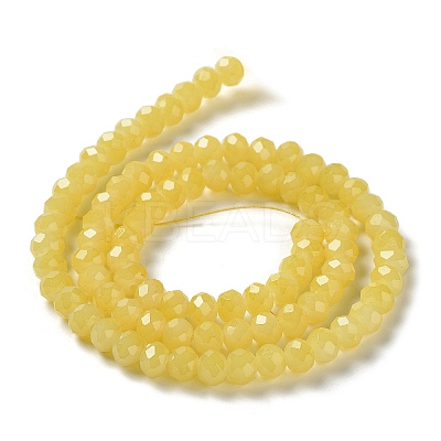 Baking Paint Imitation Jade Glass Bead Strands DGLA-A034-J10mm-A-1