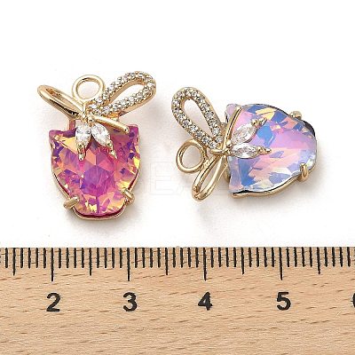 Glass with Golden Brass Pendants GLAA-G111-05G-1