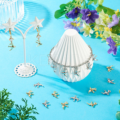 18Pcs 2 Colors Alloy Pendants FIND-TADJ0001-20-1