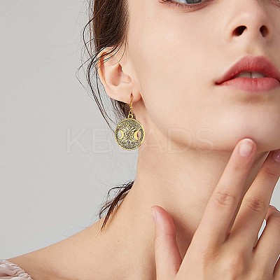 60Pcs Life of Tree Moon Charm Pendant Triple Moon Goddess Pendant Ancient Bronze for Jewelry Necklace Earring Making crafts JX339C-1