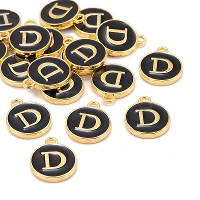 Golden Plated Alloy Charms LS-ENAM-S118-02D-1