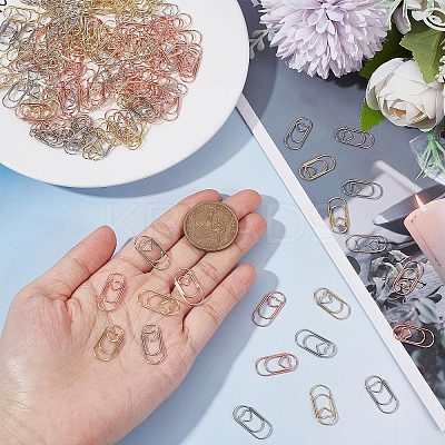 150Pcs 3 Colors Carbon Steel Paper Clips FIND-CP0001-50A-1