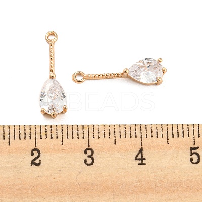 Brass with Cubic Zirconia Pendants KK-Z035-01B-1