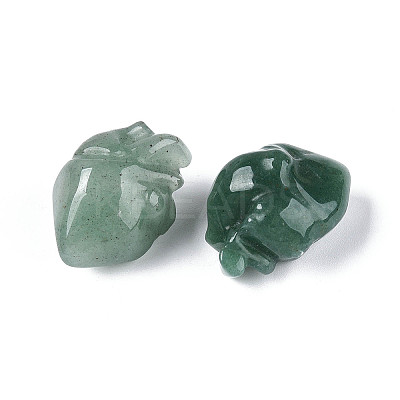Natural Green Aventurine Heart Beads G-T144-04E-1