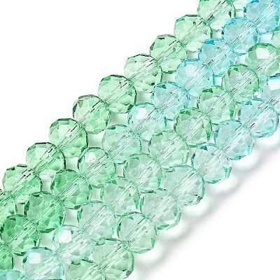 Transparent Painted Glass Beads Strands X1-DGLA-A034-T6mm-A16-1