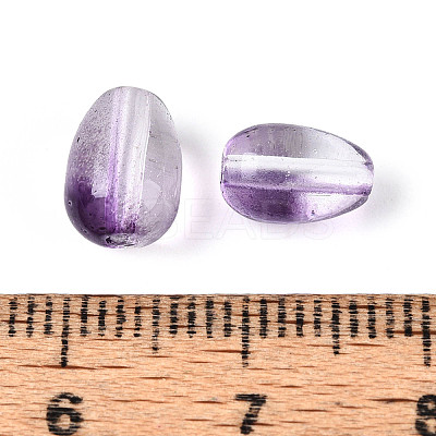 Baking Paint Transparent Glass Beads DGLA-N014-10C-1