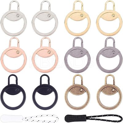 12Pcs Alloy Zipper Puller FIND-NB0002-12-1
