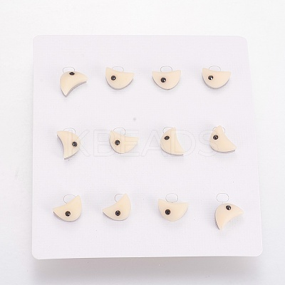 (Jewelry Parties Factory Sale)304 Stainless Steel Rhinestone Stud Earrings EJEW-F234-38P-1