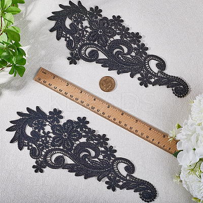 Polyester Embroidery Flower Lace Appliques DIY-WH0409-62-1