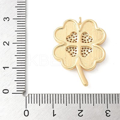 Brass Micro Pave Cubic Zirconia Pendants KK-U053-25G-01-1
