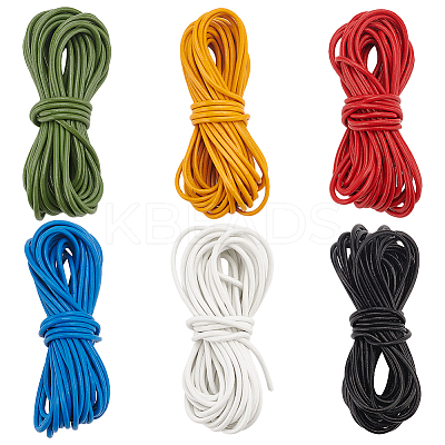 30 Yards 6 Colors Cowhide Leather Cord WL-PH0004-23B-1