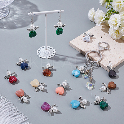 60Pcs Two Tone Acrylic Charms PALLOY-AR00040-1