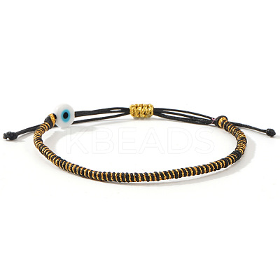 Handmade Porcelain Evil Eye Bead Braided Bracelets SI3080-4-1