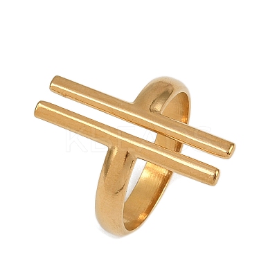 304 Stainless Steel Cuff Rings for Women LS-RJEW-L133-04G-1