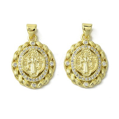 Brass Micro Pave Cubic Zirconia Pendants KK-H472-53I-G-1