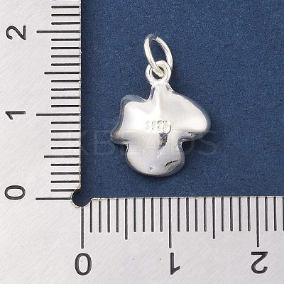 925 Sterling Silver Flower Charms with Jump Rings and 925 Stamp LS-STER-M021-02S-03-1