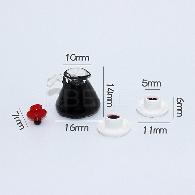 Mini Resin Coffeepot & Cup Sets BOTT-PW0002-118-1