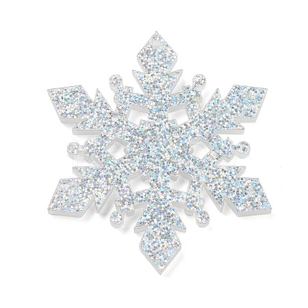 Christmas Theme Acrylic Pendants OACR-A034-01E-1