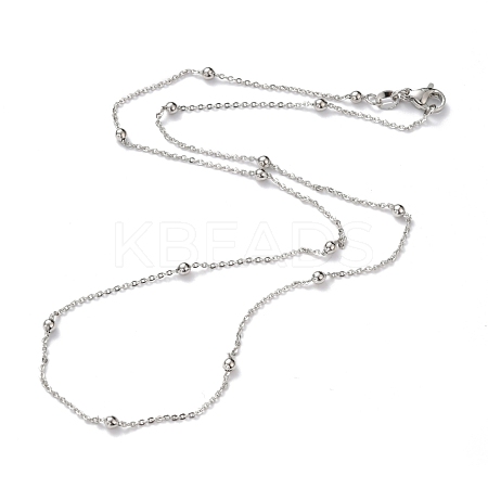 Brass Cable Chain Necklaces NJEW-I247-02P-1