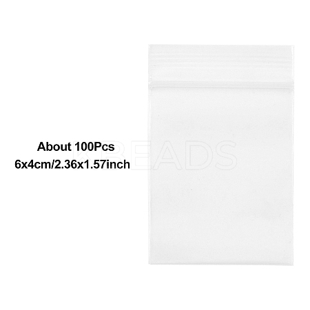 100Pcs Plastic Zip Top Bags OPP-YW0001-07A-1