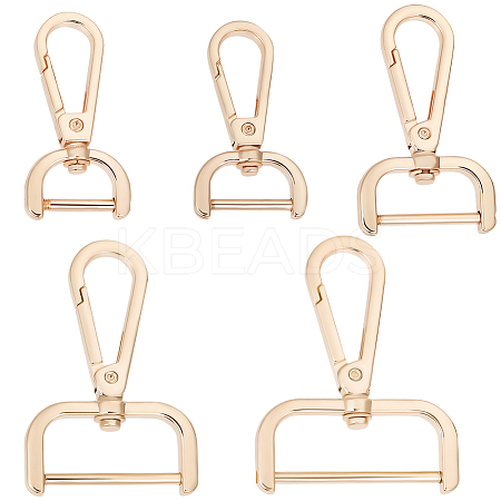 10Pcs 5 Styles Alloy Swivel Lobster Claw Clasps FIND-BBC0003-81KCG-1